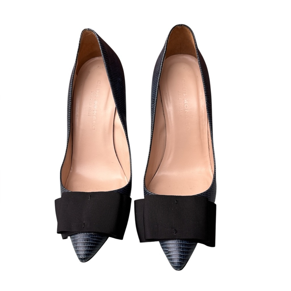 Club Monaco Vero Cuoio blue heels 36 1/2